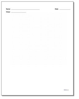 Single Problem Coordinate Plane Worksheet Paper