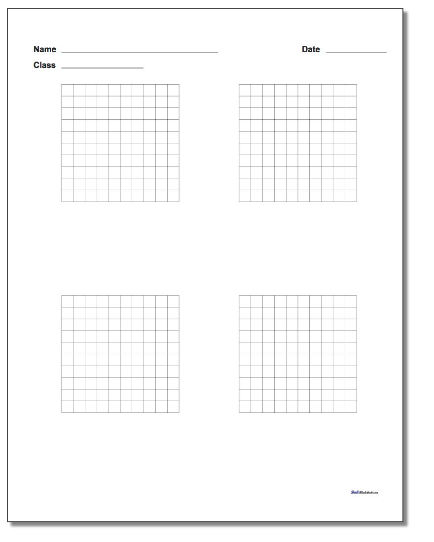 Graph Paper Four Problem Coordinate Plane Worksheet