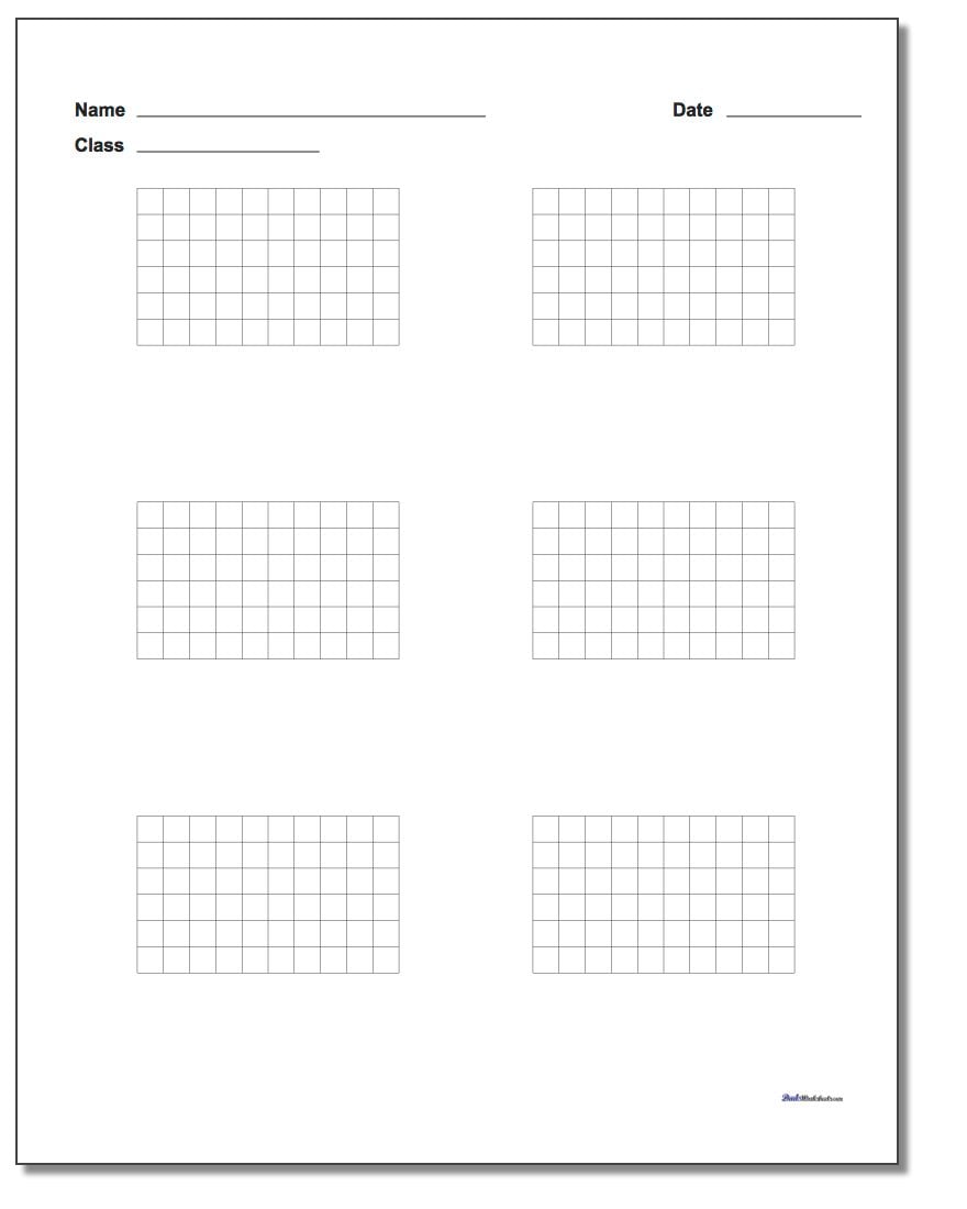 Graph Paper Six Problem Coordinate Plane Worksheet