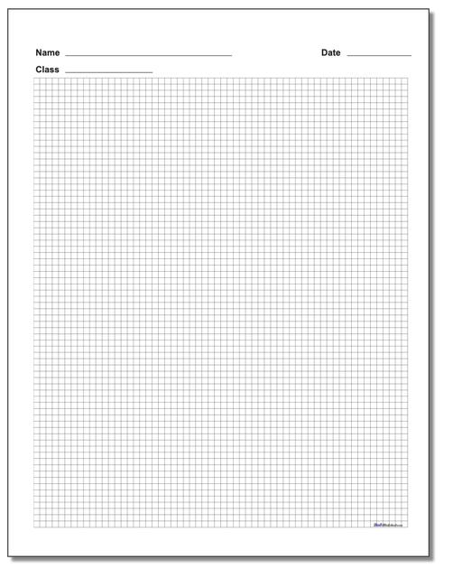 Math Worksheets: Graph Paper: Graph Paper: Plain Standard Graph Paper