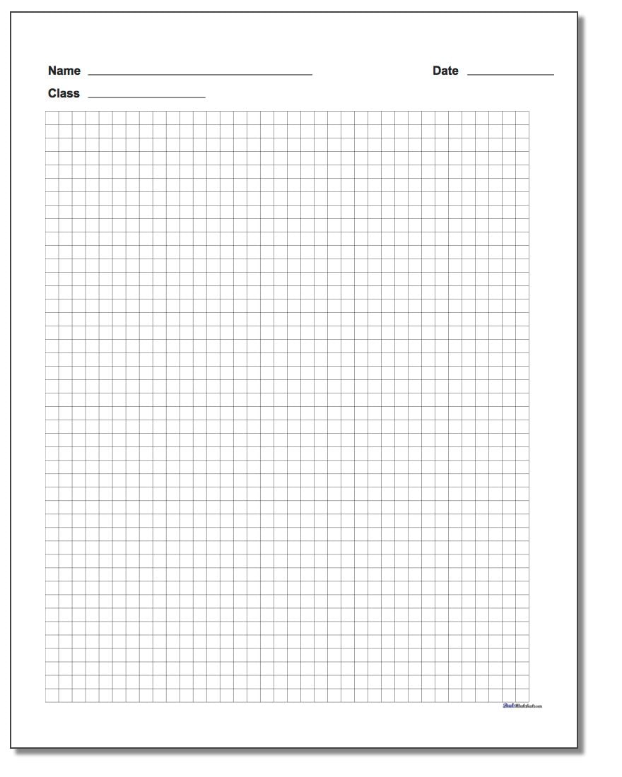 Printable Graph Paper with Name Block