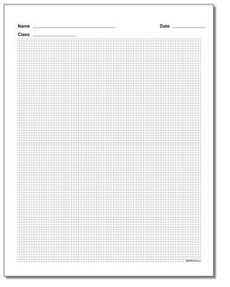 Graph Paper: Printable Graph Paper with Name Block