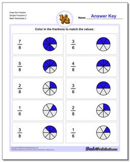 Draw the Fraction Worksheet Simple Fractions 2 /worksheets/graphic-fractions.html