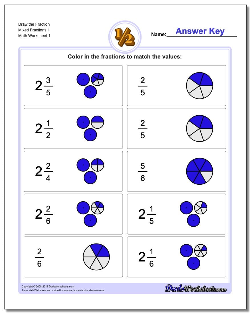 for fractions chart Fractions Draw Simple