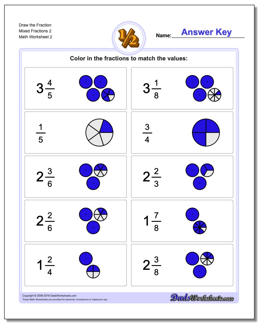 mixed-fractions-worksheets