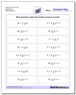 Greater Than, Less Than Worksheet Multiplication Worksheet /worksheets/greater-than-and-less-than.html