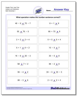 Greater Than and Less Than