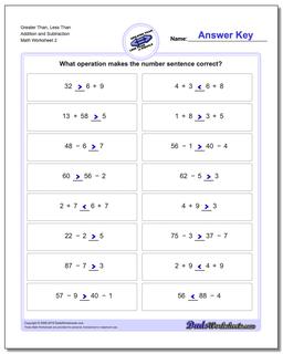 Greater Than and Less Than