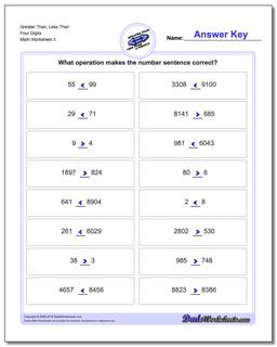 Greater Than and Less Than