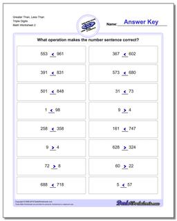 Greater Than and Less Than