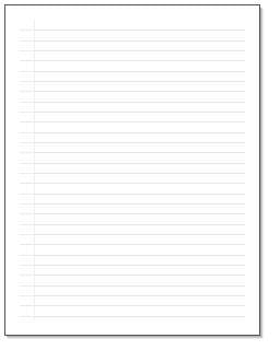 Printable wide ruled paper