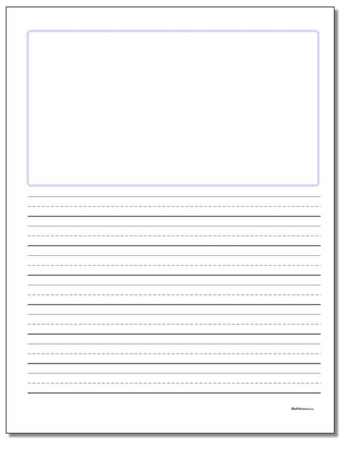 Free writing paper with picture box pdf