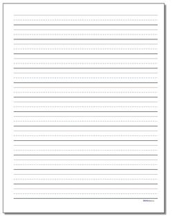 Half Inch Rule Handwriting Paper Template - Printable PDF