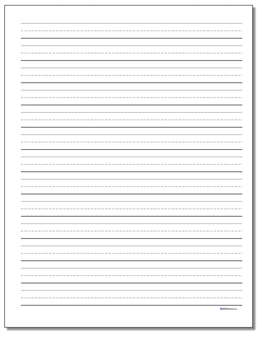 Handwriting Paper Template from www.dadsworksheets.com