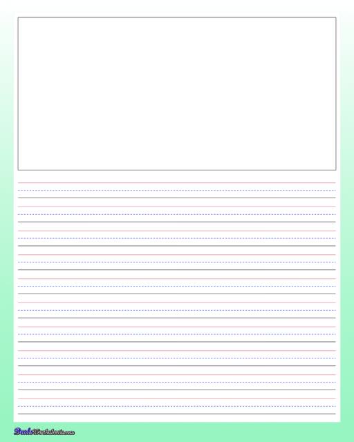 Lined Paper for Writing ( Digital, Printable, 2 pages )
