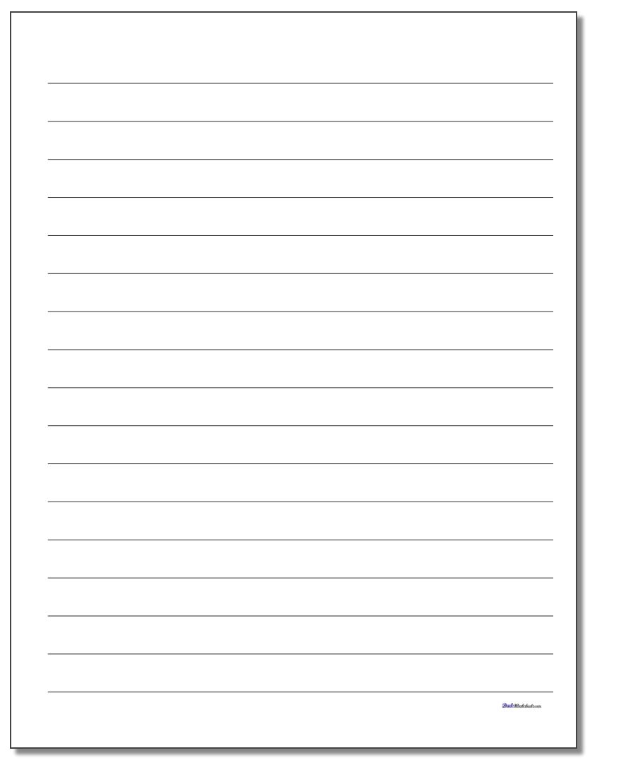 Full Page Printable Lined Paper