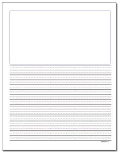 Handwriting Paper Blank Top Quarter Inch Rule