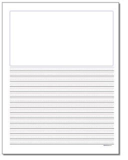 Handwriting Paper Blank Top Quarter Inch Rule