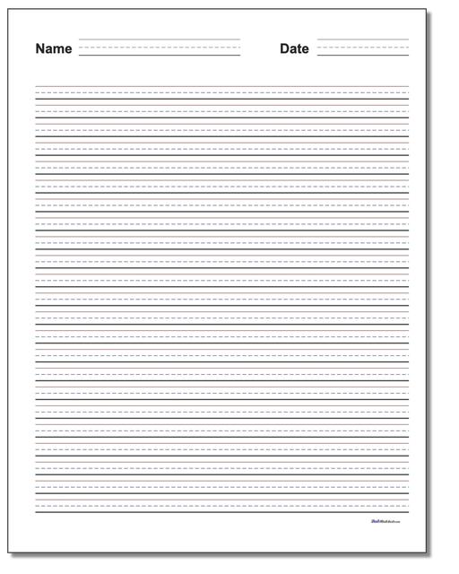 Writing Paper With Name