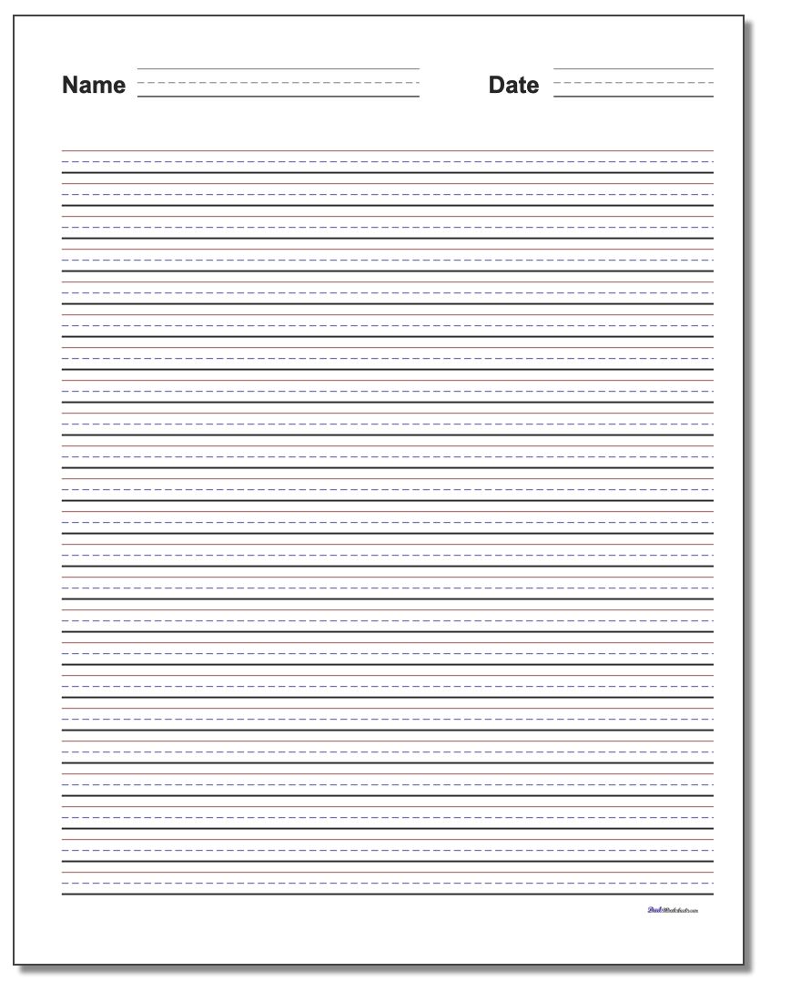 Writing Paper with Name