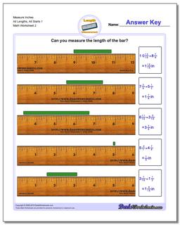 Measure Inches All Lengths, All Starts 1 /worksheets/inches-measurement.html Worksheet