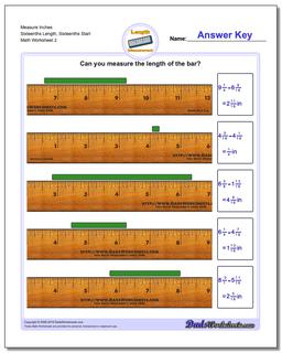 Measure Inches Sixteenths Length, Sixteenths Start /worksheets/inches-measurement.html Worksheet