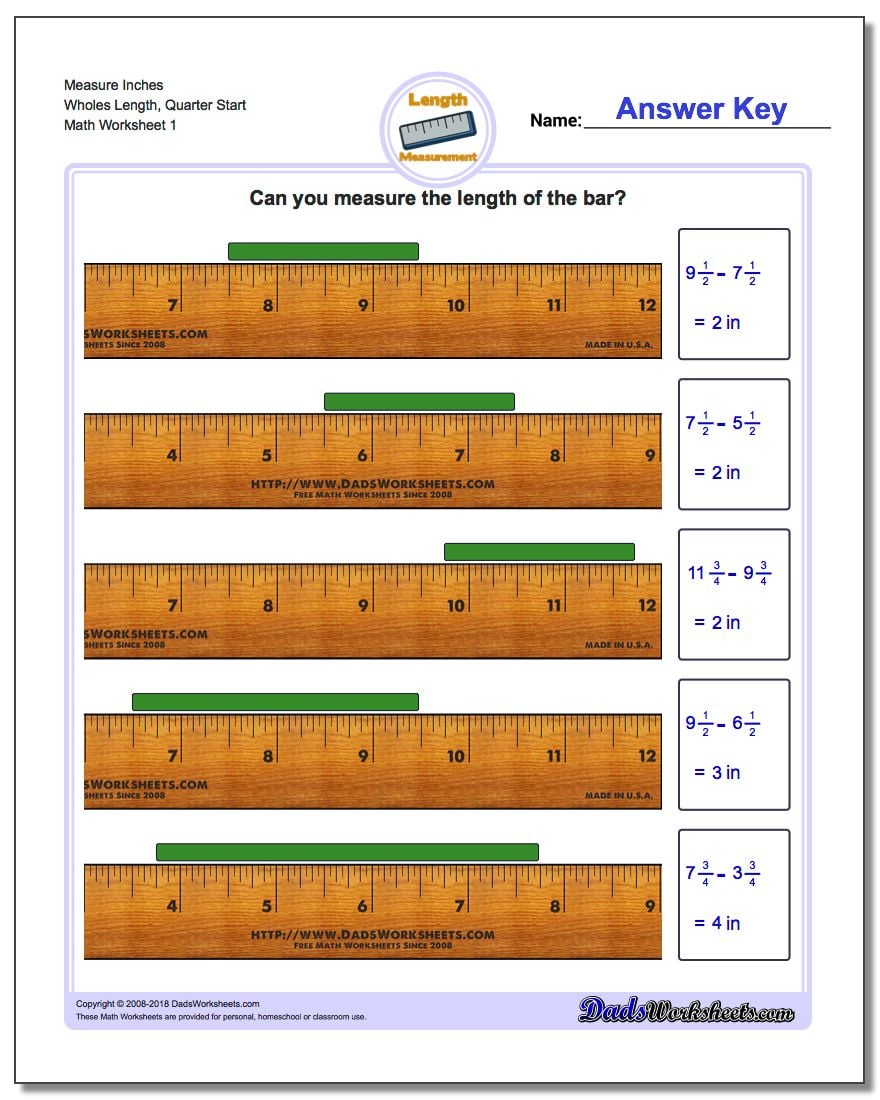 Size Chart Inches Length