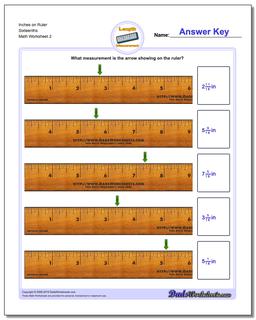 Inches on Ruler Sixteenths /worksheets/inches-measurement.html Worksheet