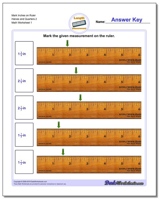 ruler showing inches