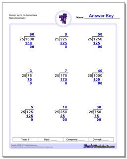 Long Division Worksheets