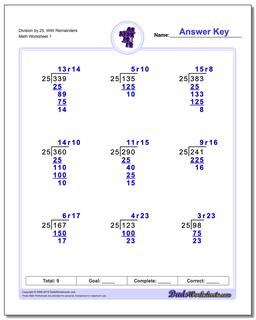 Long Division Worksheets