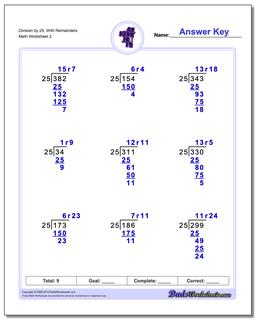 Long Division Worksheets