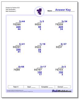 Long Division Worksheets