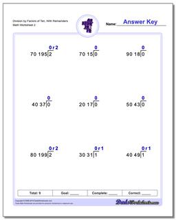 Long Division Worksheets