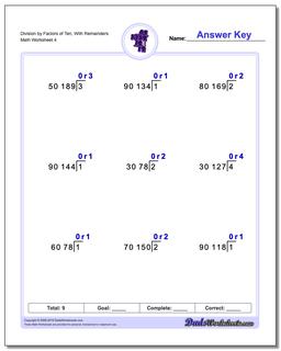 Long Division Worksheets