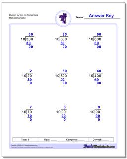 Long Division Worksheets