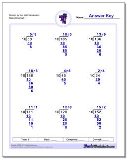 Long Division Worksheets