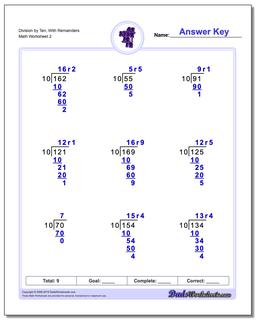 Long Division Worksheets