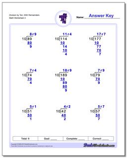 Long Division Worksheets