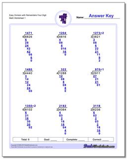 Long Division Worksheets