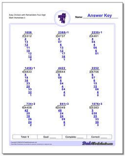 Long Division Worksheets