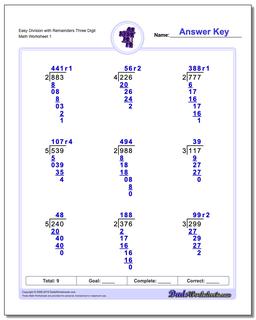 Long Division Worksheets