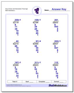 Long Division Worksheets