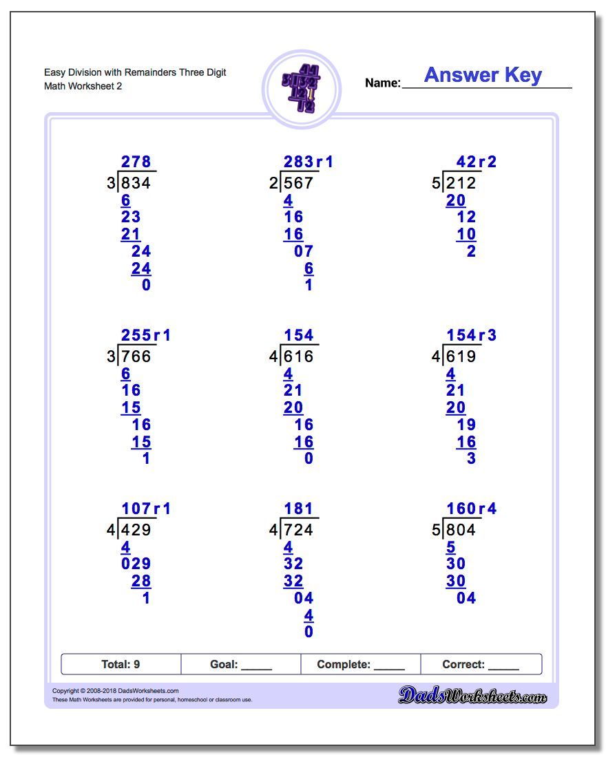 Division Worksheets For Grade 2 With Remainder Worksheets Download