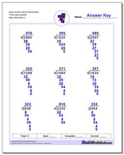 Long Division Worksheets