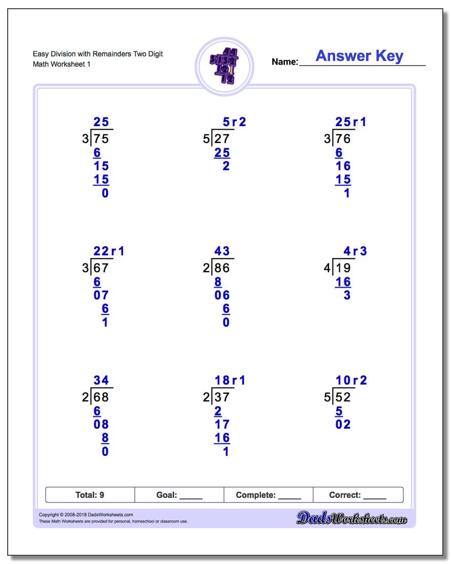 division with remainders