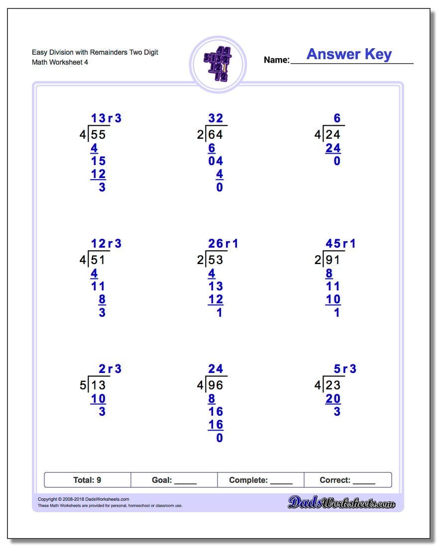 division with remainders