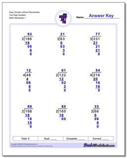 long division worksheets