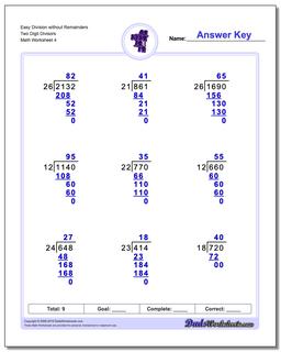 Long Division Worksheets