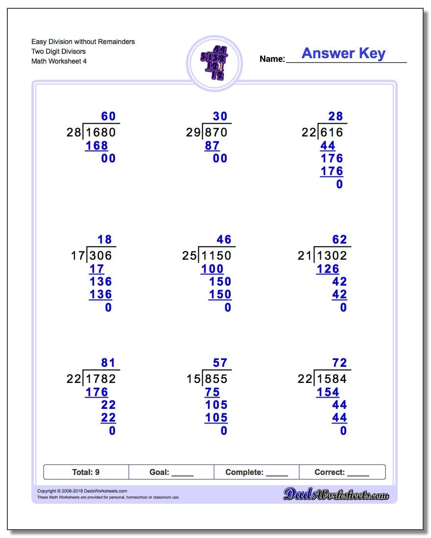 division with multi digit divisors